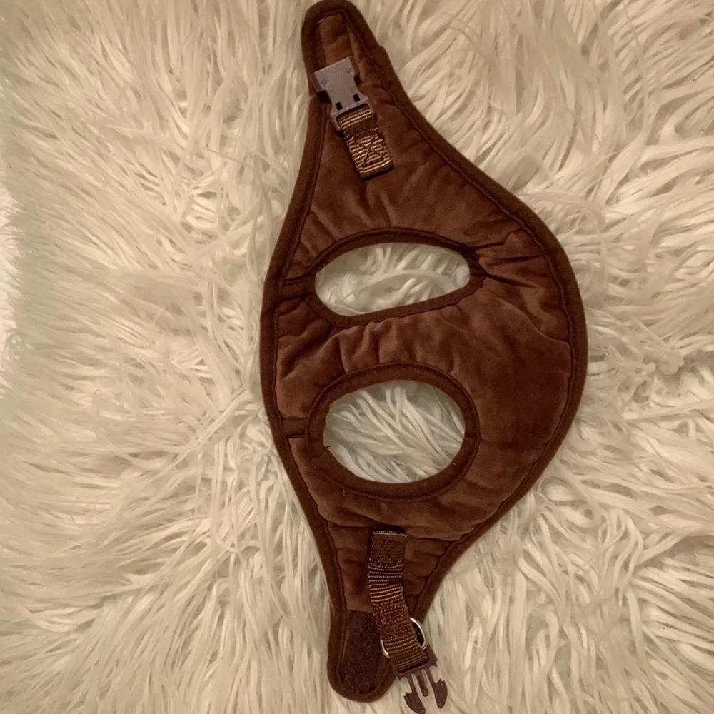 XS/SM Brown/Red Plaid Pet Harness